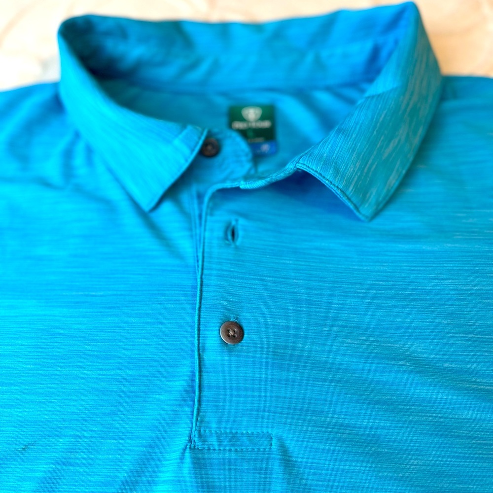 PRO TOUR mens LARGE polo blue